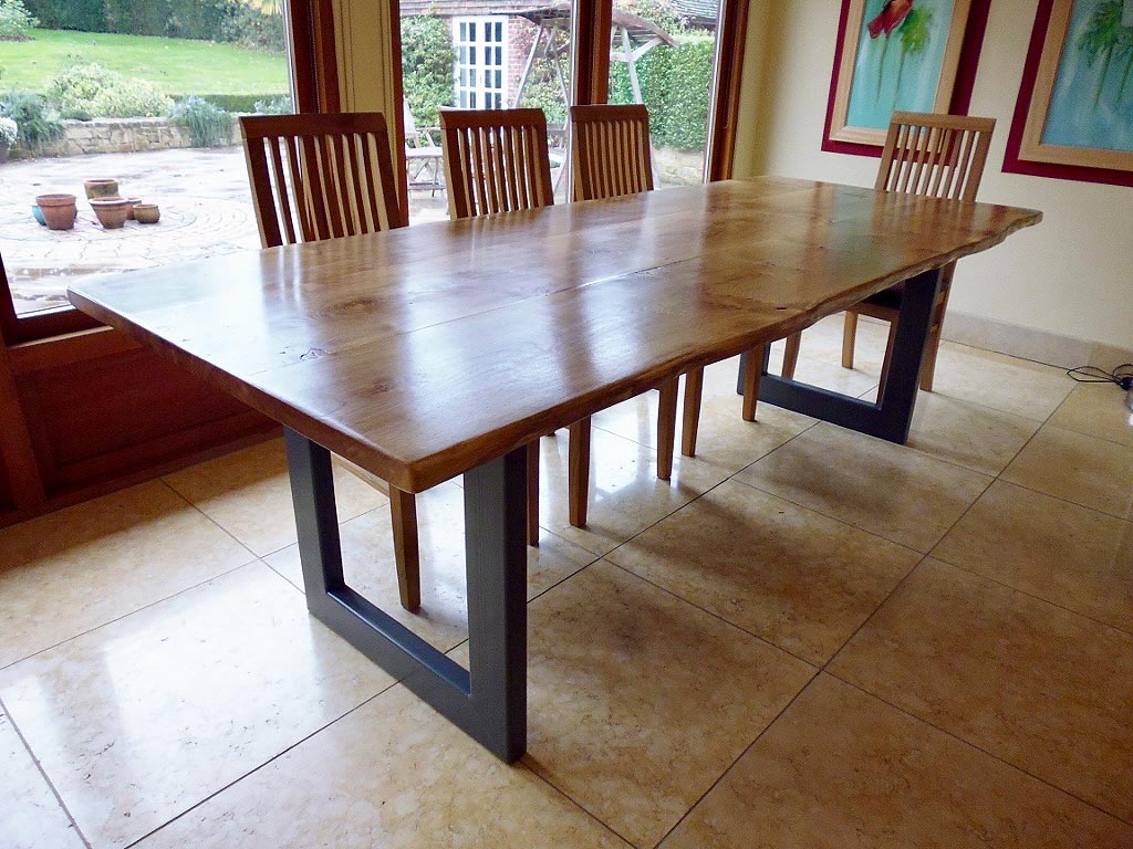 3 board live edge dining table in Pippy Oak 3 board live edge dining table in Pippy Oak